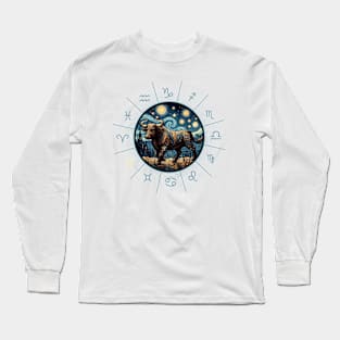 ZODIAC Taurus - Astrological TAURUS - TAURUS - ZODIAC sign - Van Gogh style - 3 Long Sleeve T-Shirt